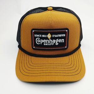 Copenhagen Caramel And Black Mesh Back Snap Back Trucker Hat